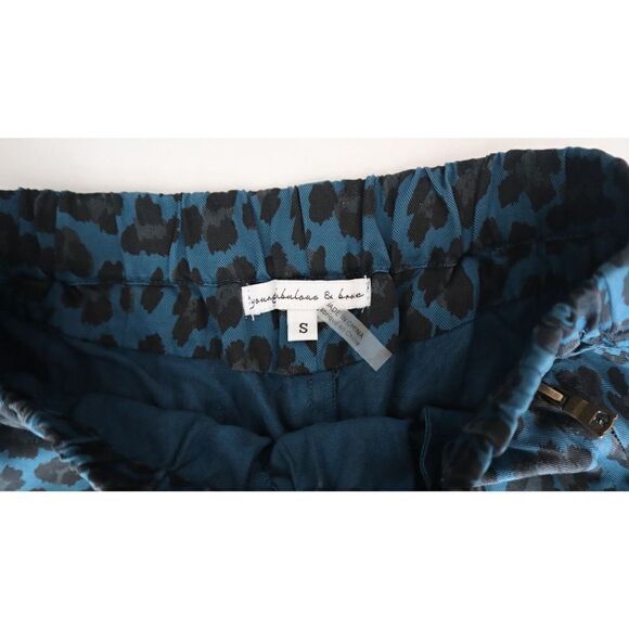 Young Fabulous & Broke Women's Sz S Blue Martino Leopard Print Jogger Pants $80 - Picture 4 of 6